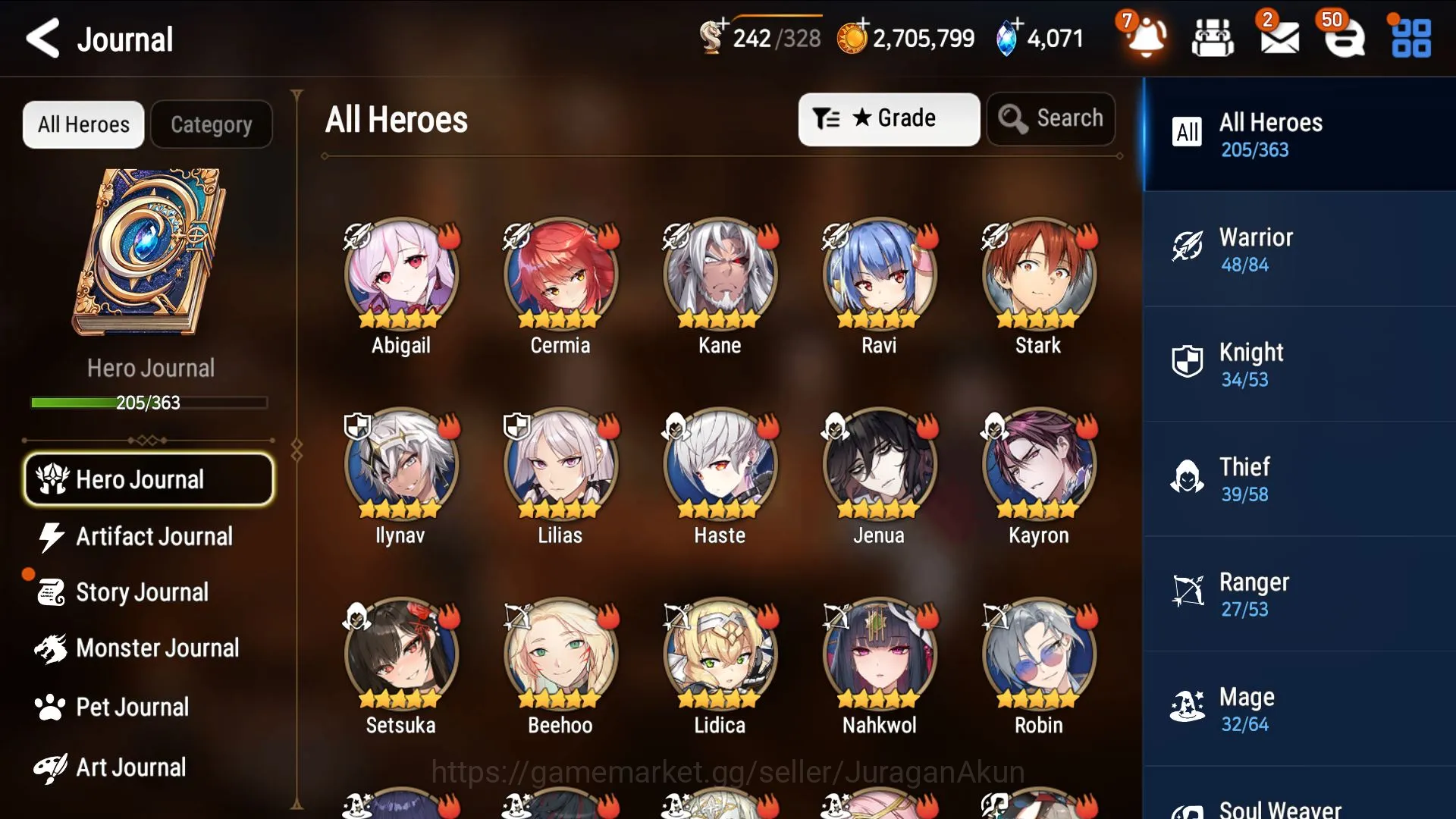 Epic Seven Accounts Collaboration Hero Global 5
