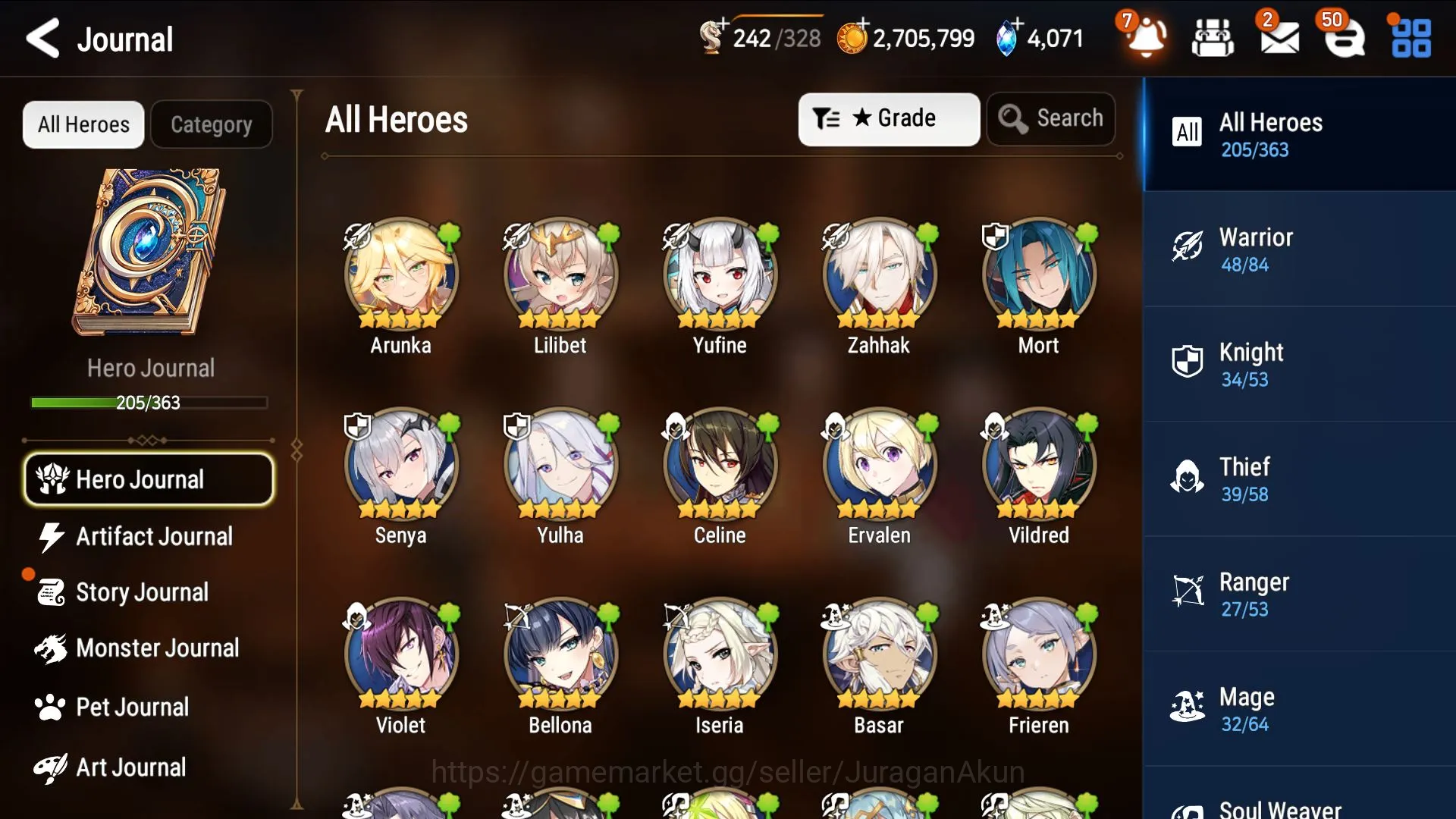 Epic Seven Accounts Collaboration Hero Global 6