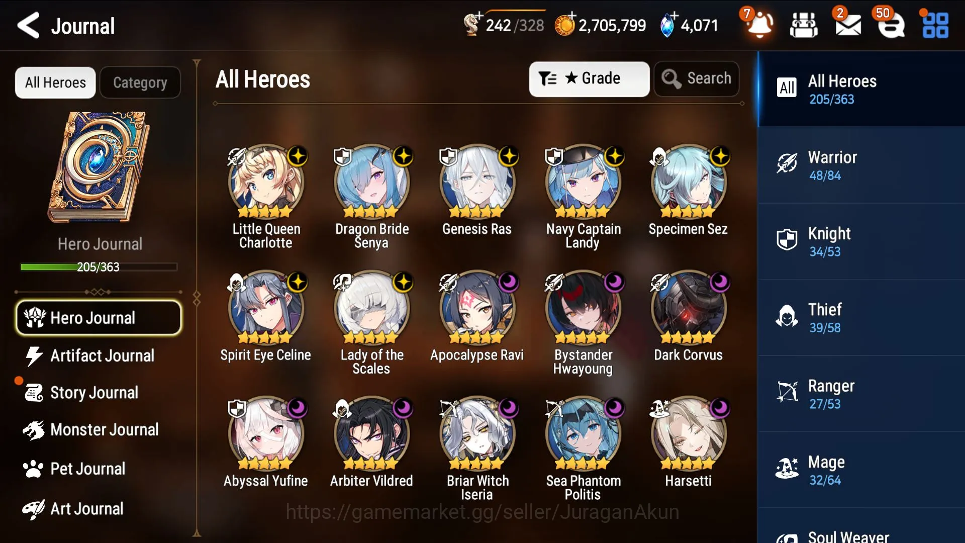 Epic Seven Accounts Collaboration Hero Global 8