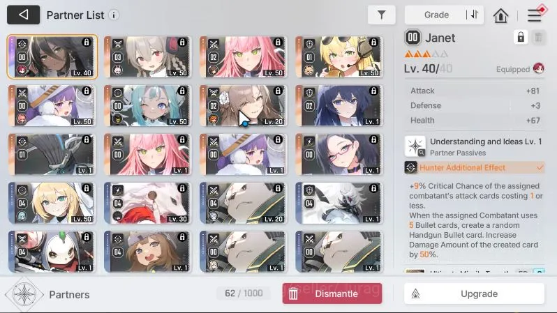 Chaos Zero Nightmare Accounts GLOBAL Lv46|6 SSR(MeilinM1,YukiM1,Haru,Magna,Orlea,Chizuru) 10SR(NiaM6,MikaM6,CassiusM3) 1SSR 4