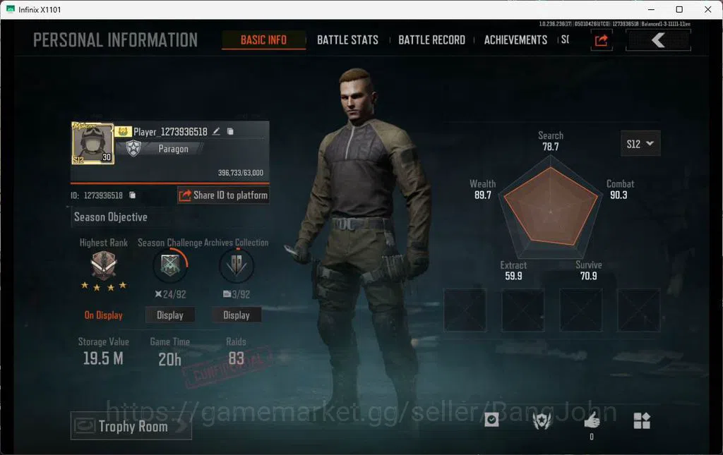 Arena Breakout Accounts Mobile|lvl 30, SV 19,5M CV 15,8M | more detail che image 1