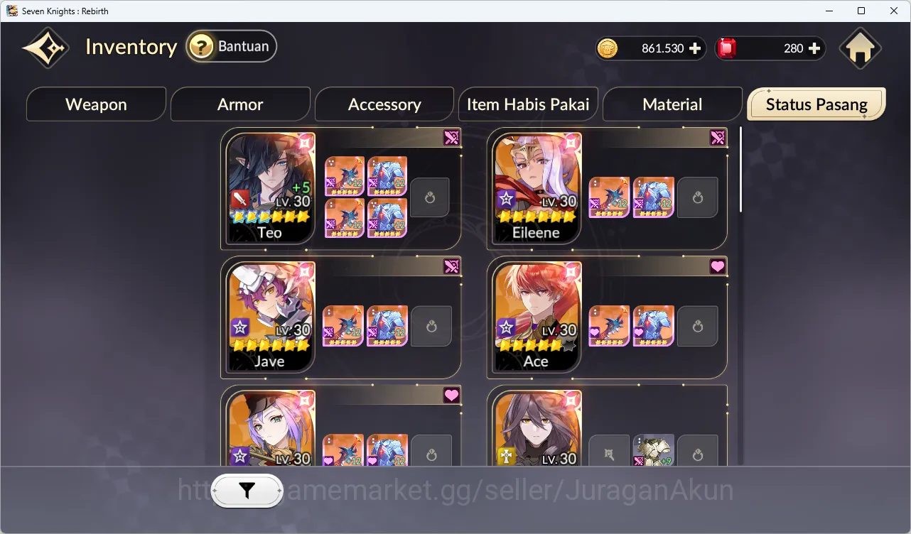 Seven Knights Re:Birth Accounts [Re:BIRTH]Global300xx|Ready Raid|12 Legendary [Teo image 3