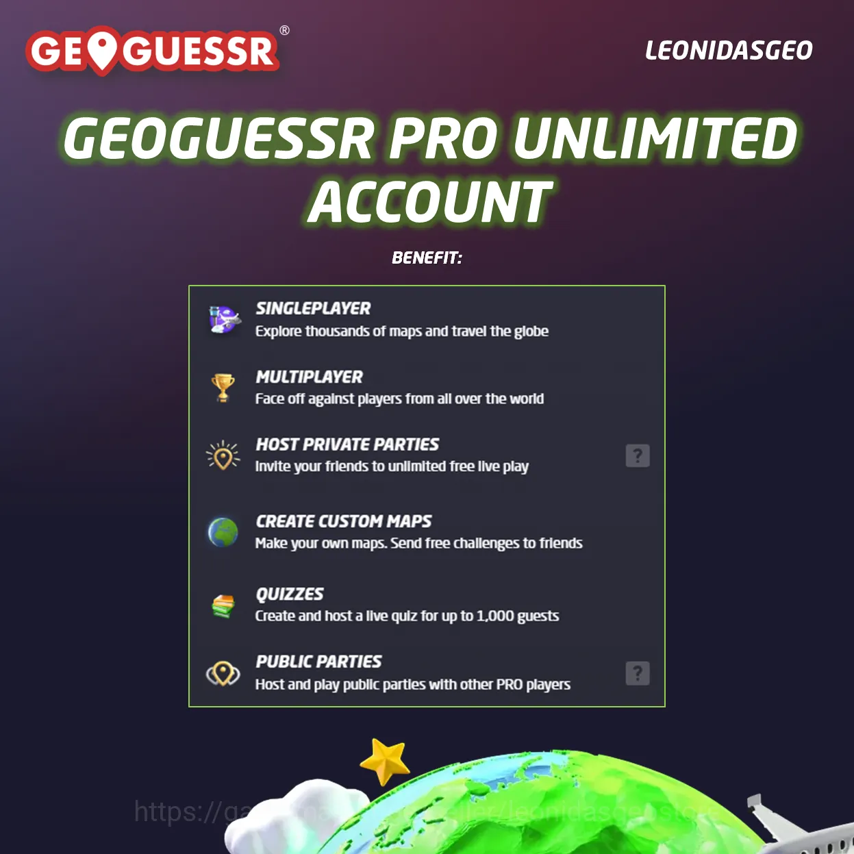 GeoGuessr Accounts GeoGuessr Pro Unlimited | 3 Months Subscription image 2