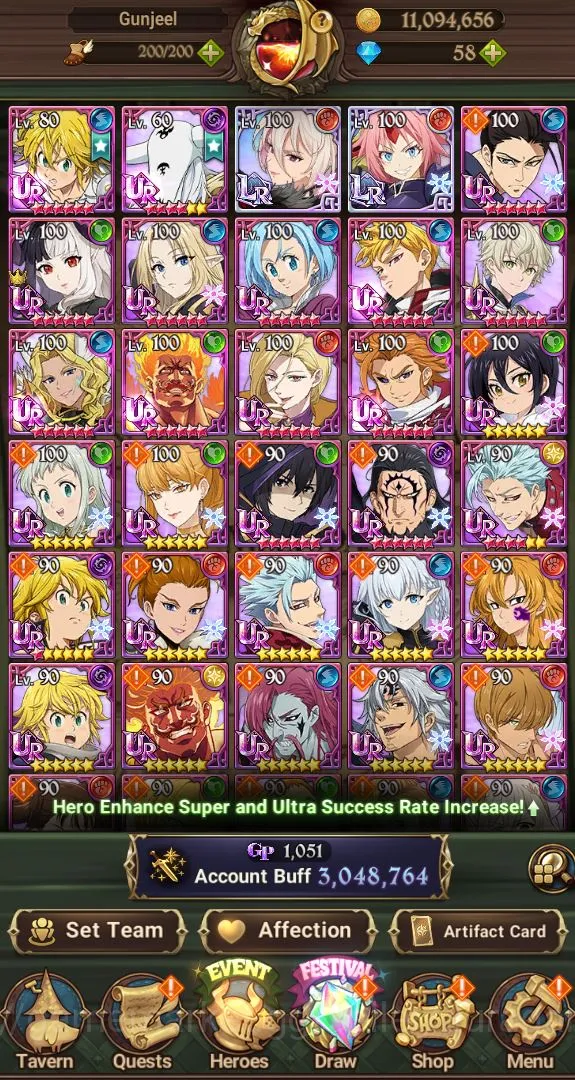 The Seven Deadly Sins: Grand Cross Midgame Asia |3.5M CC| 2LR + 6UR + Many Collabs (Fairy2/6, image 1
