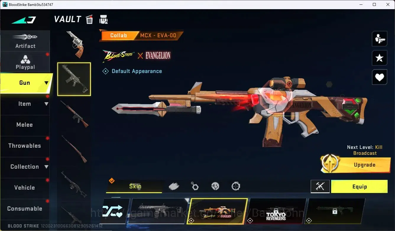Blood Strike Accounts ASIA | Collab MCX - EVA-00 | 2 LEGENDARY GUNS |Ult image 4