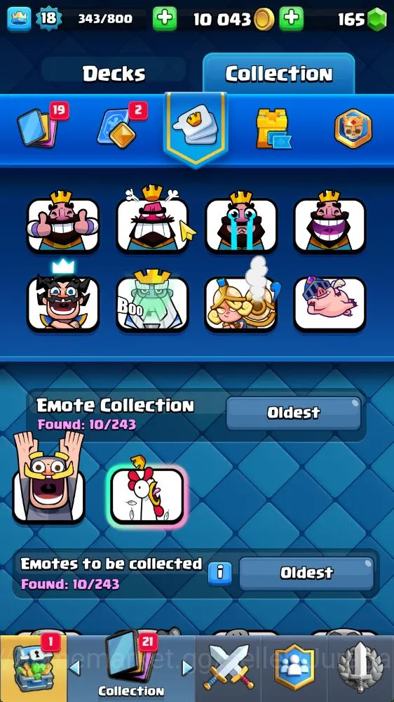 Clash Royale Accounts Starter Lvl 18|Trophy 3001| KTL 8 | Card 51 | 2 EVO, 10 Epic, 20 Rare, 21 Common |Gems 3