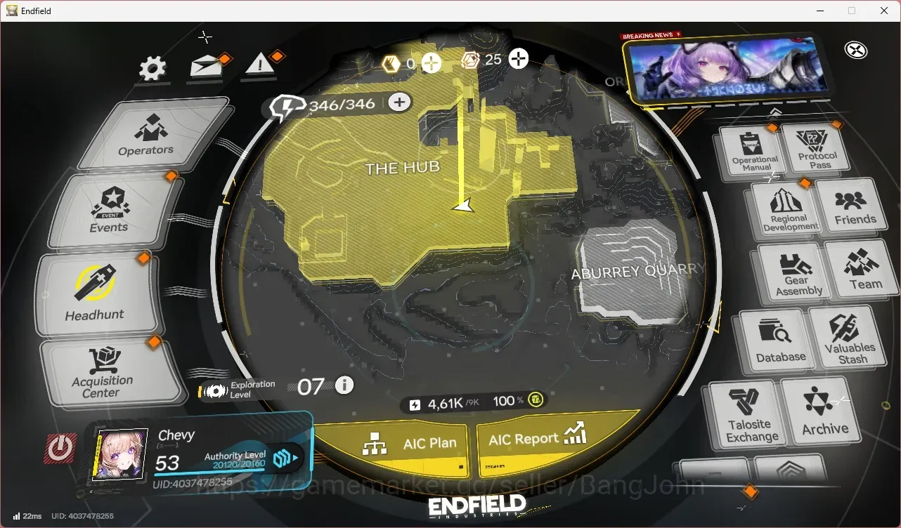 Arknights: Endfield Accounts ASIA |Lv 53|2 Limit Char|(Typhoreus 2/5,Liino 2/5)+Sign|5x6*STD Char|10x6*Wpn| More Check SS 1