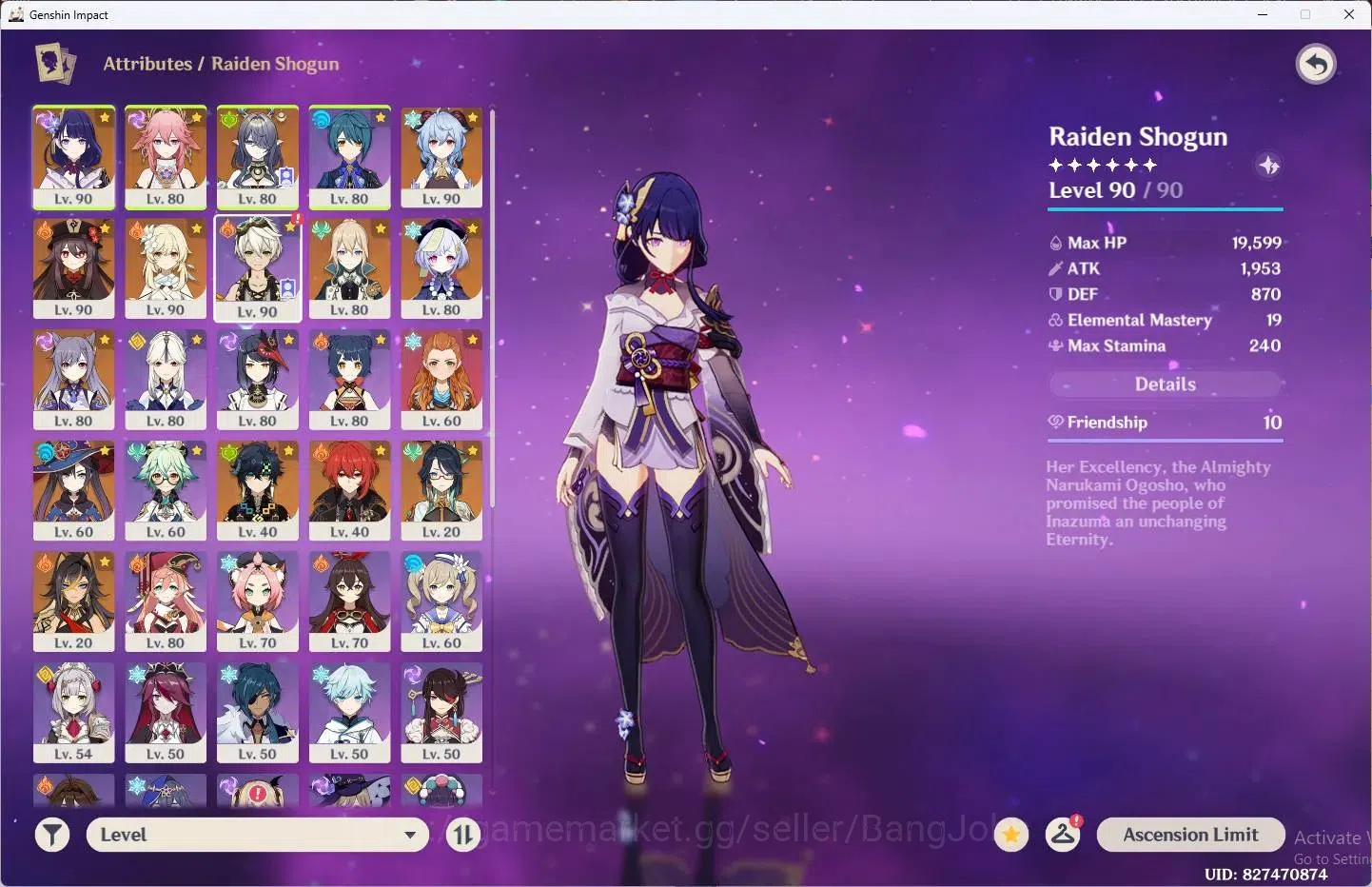 Genshin Impact Accounts ASIA | AR 57|7 Limit+1 Sign|Raiden Shogun,Yae Miko image 2