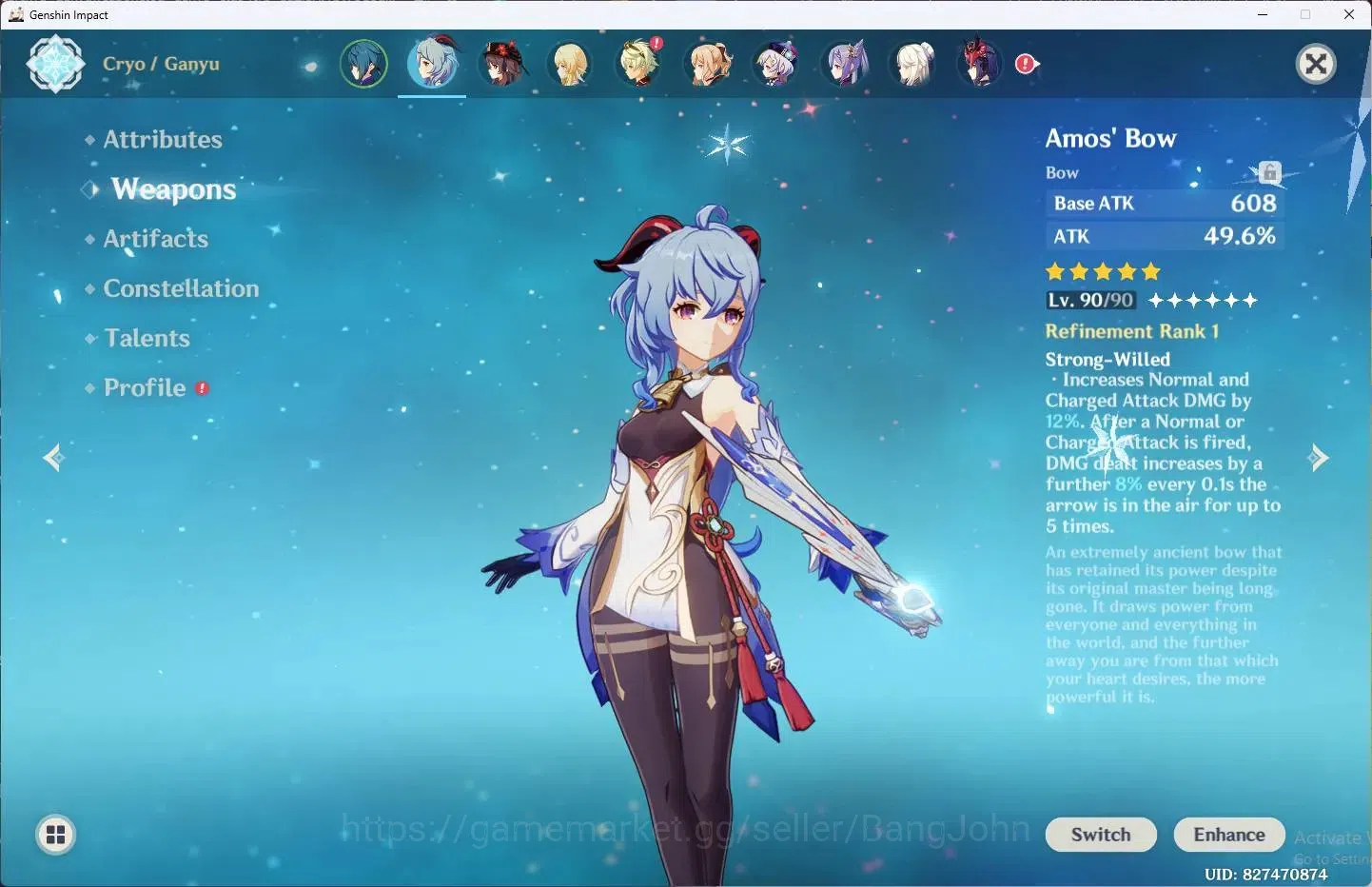 Genshin Impact Accounts ASIA | AR 57|7 Limit+1 Sign|Raiden Shogun,Yae Miko image 4