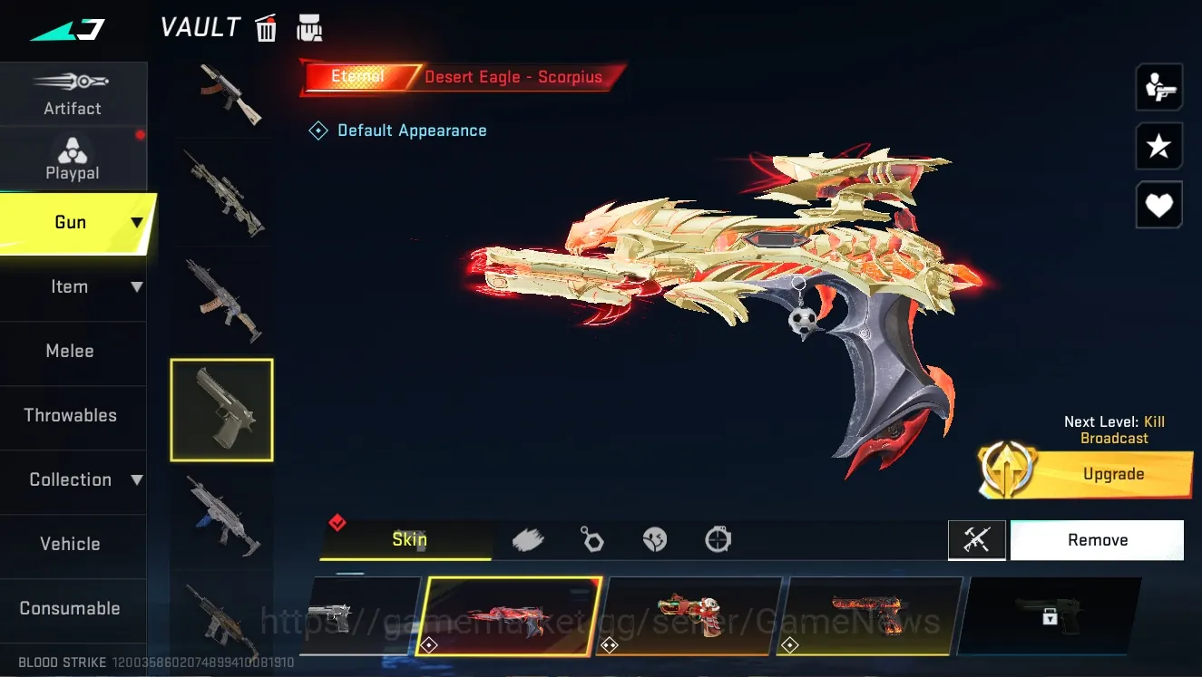 Blood Strike Accounts Starter Asia|Eternal MP7 Tidesong,Deagle+Ultra Melee Talon Sanctum,Staf|Collab 7DS 1