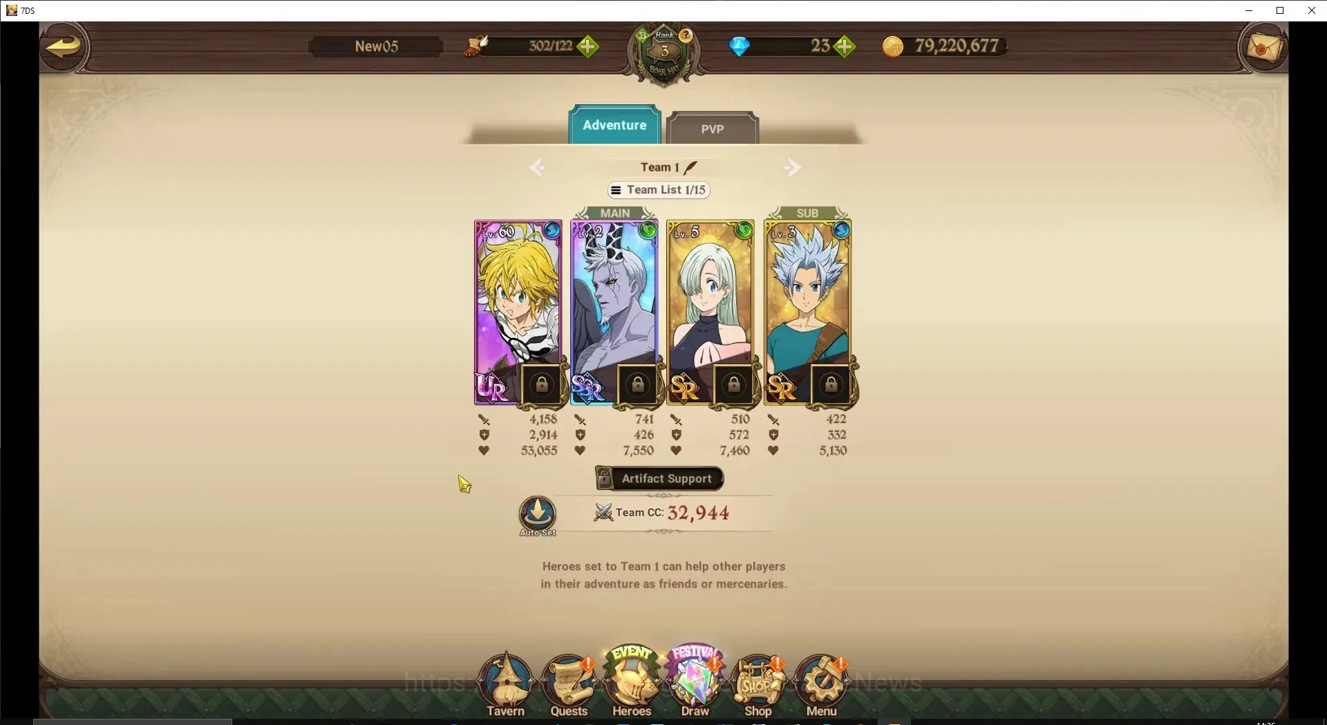 The Seven Deadly Sins: Grand Cross Accounts GLOBAL|379K CC|Chapter 1|7 UR|Meresca,Tristan,Skul image 5