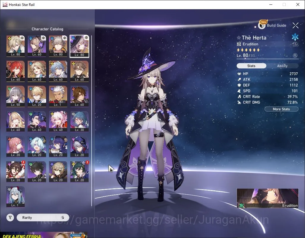 Honkai Star Rail Accounts Mid Game ASIA[TL62]| Best Starer | 4 limited [The 9