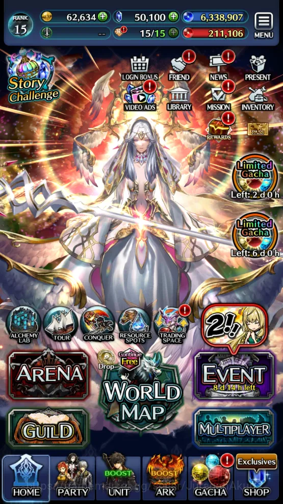 Last Cloudia Accounts GLOBAL | Starter 50000 Crystal +Goddes Lilaha + Ot image 1