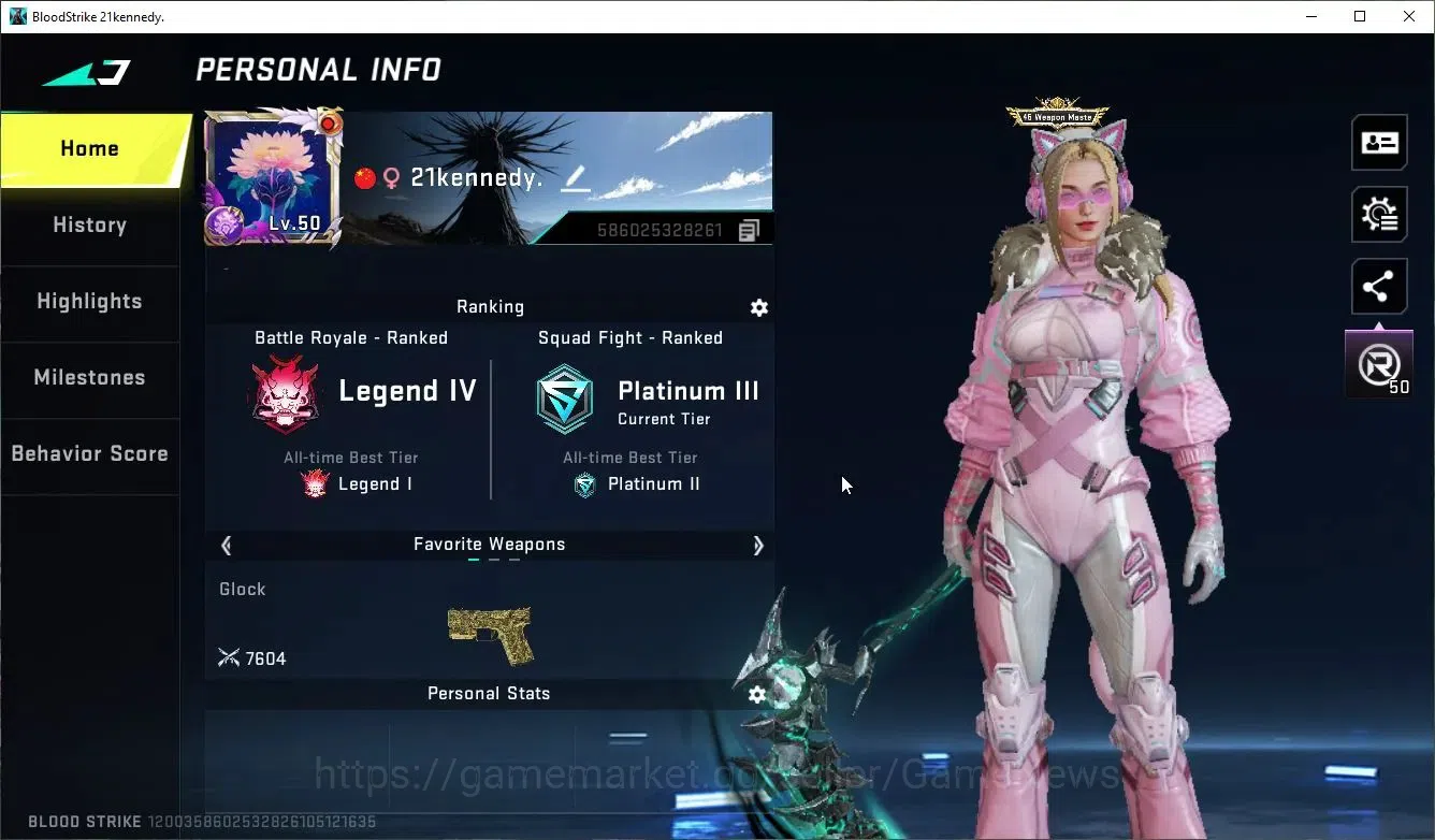 Blood Strike Accounts ASIA|MELE Scythe-Luna+Collab 7DS[AK47,Karl98,QBZ95 image 2