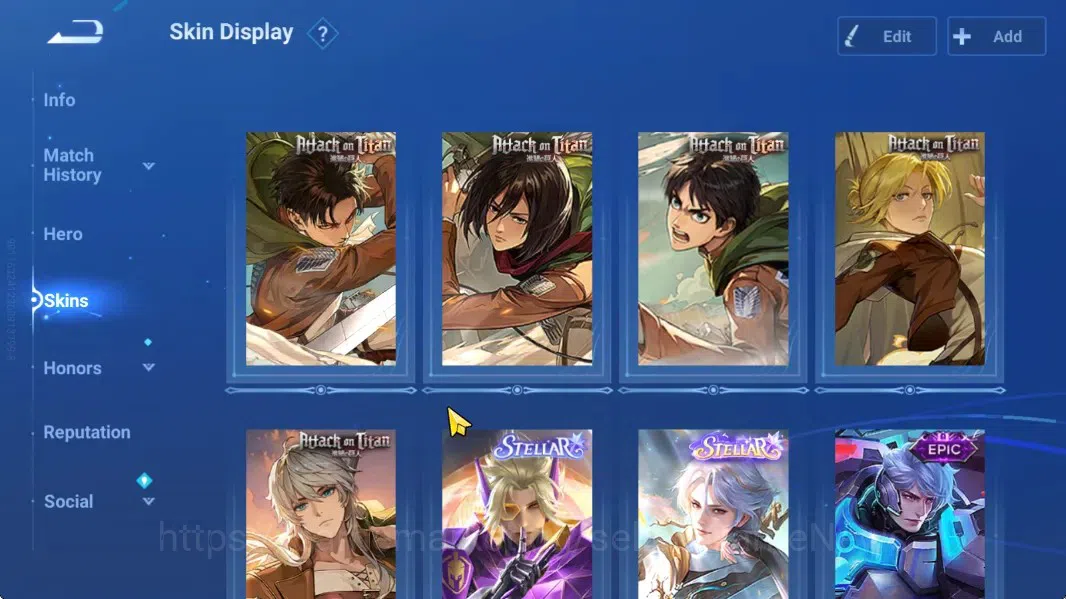 Honor of Kings Accounts Hero 46 Skin 44|Collab Full AOT [Levi,Mikasa,Eren, image 3