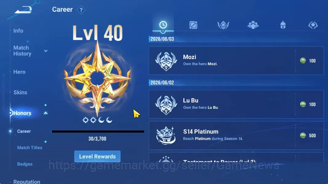 Honor of Kings Accounts Hero 46 Skin 44|Collab Full AOT [Levi,Mikasa,Eren, image 5