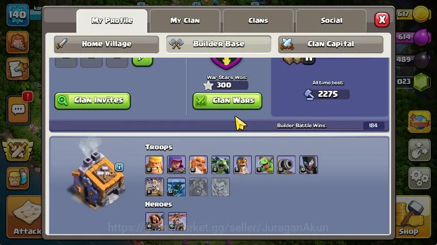 Clash of Clans Accounts TH 14-BH 9|LV 140|League Valkrie 15 |HH 8|BK 56,AQ image 3