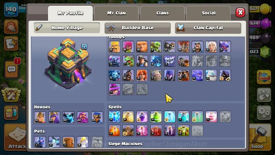 Clash of Clans Accounts TH 14-BH 9|LV 140|League Valkrie 15 |HH 8|BK 56,AQ image 4