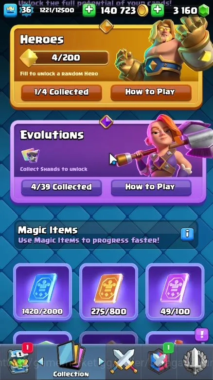Clash Royale Midgame Lvl 36|Trophy 5822|Limited Skin|KTL 11|Card 114|1H image 1