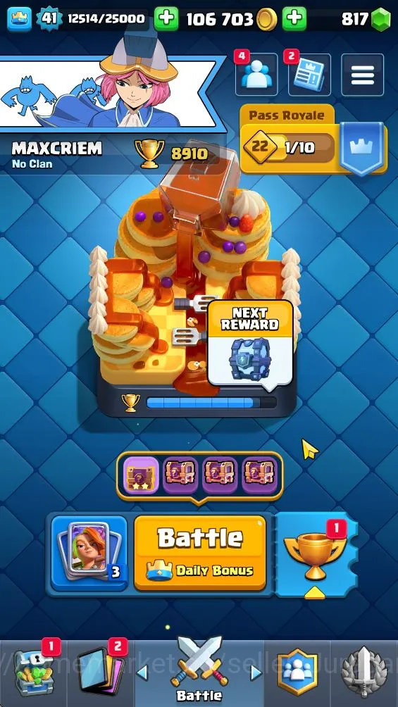 Clash Royale Accounts Lvl 41|Trophy 8910|KTL 13|Limited Skin|Card 121| 2 image 1