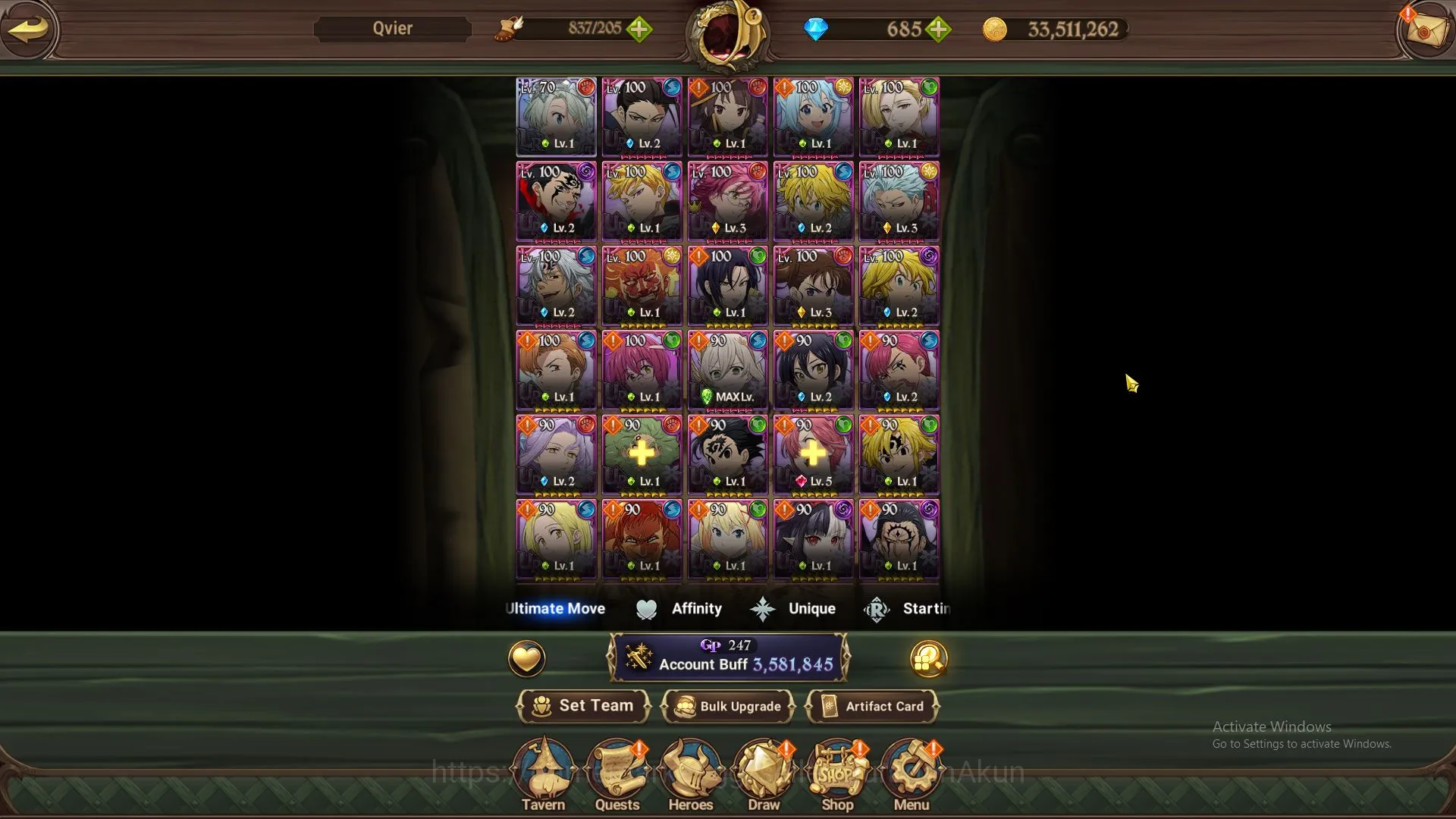 The Seven Deadly Sins: Grand Cross Accounts Midgame ASIA|3,5M CC|1LR+4UR+Full Collab Konosuba+685 2