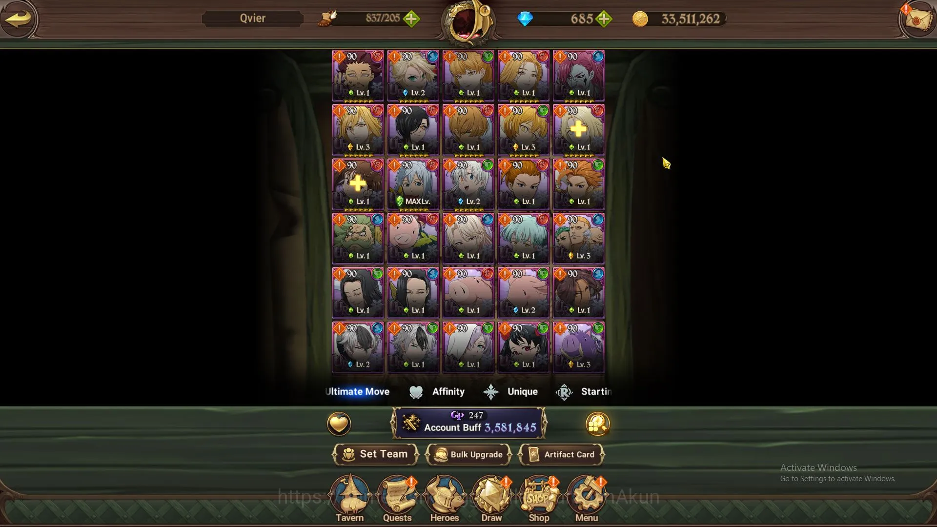 The Seven Deadly Sins: Grand Cross Accounts Midgame ASIA|3,5M CC|1LR+4UR+Full Collab Konosuba+685 3