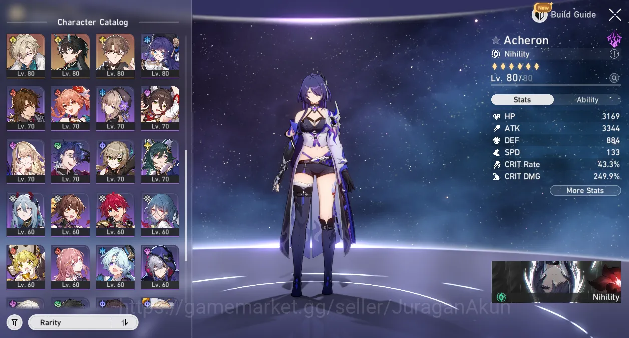 Honkai Star Rail Accounts End Game ASIA [TL70] 14 Limited (Castorice+Sign 5