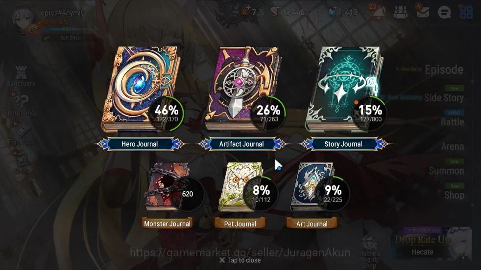 Epic Seven Accounts Asia Unverif|11 ML(SP Politis,DB Senya,SE Celine,D image 3