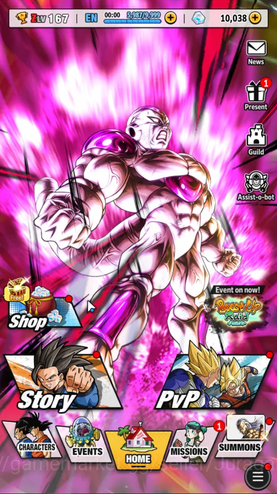 Dragon Ball Legends Accounts Mid-Tier 130M Total Power|LV 167|6 UL+ 33 LL|Beast Gohan,Vegeta,Frieza Full Power,Omega Shenron