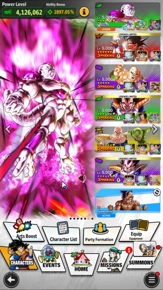 Dragon Ball Legends Accounts Mid-Tier 130M Total Power|LV 167|6 UL+ 33 LL|Beast Gohan,Vegeta,Frieza Full Power,Omega Shenron 3