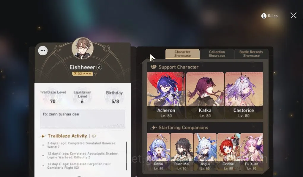 Honkai Star Rail Mid Game ASIA|TL70|| 12 Limited [(B3,Acheron,Jingliu)+Sign, image 1
