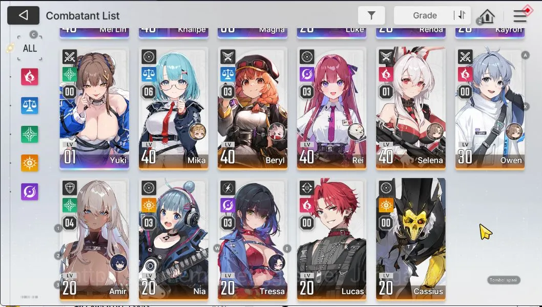 Chaos Zero Nightmare Accounts GLOBAL Lv35|7 SSR(MeilinM1 Khalipe Magna LukeM1 Re image 1