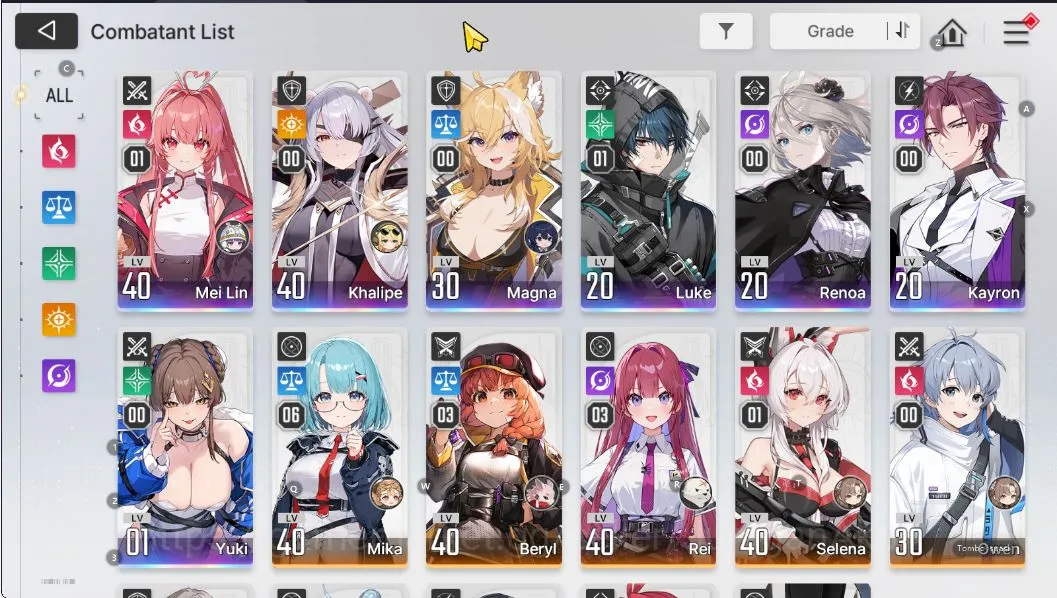 Chaos Zero Nightmare Accounts GLOBAL Lv35|7 SSR(MeilinM1 Khalipe Magna LukeM1 Re image 6