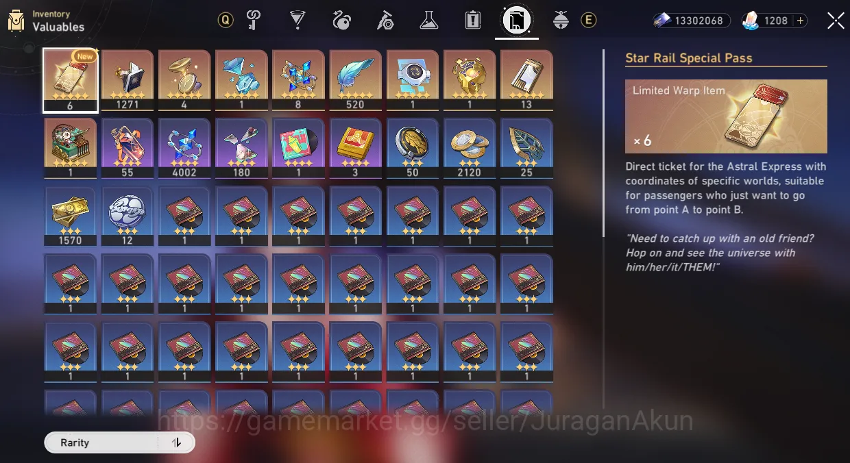 Honkai Star Rail Accounts Mid Game ASIA [TL70] 9 Limited (RappaE1+Sign, Archeron+Sign, Ruan Mei+Sign, Castorice, Lingsha 6