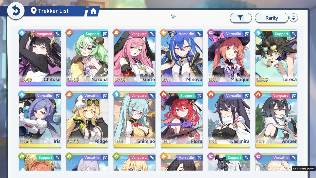 Stella Sora Accounts GLOBAL Lv12 Day 1 | 5 SSR (ChitoseT1+Sign, Minova+Sign, NazunaT1, Gerie, Mistique) + 2 SSR Disc |Log