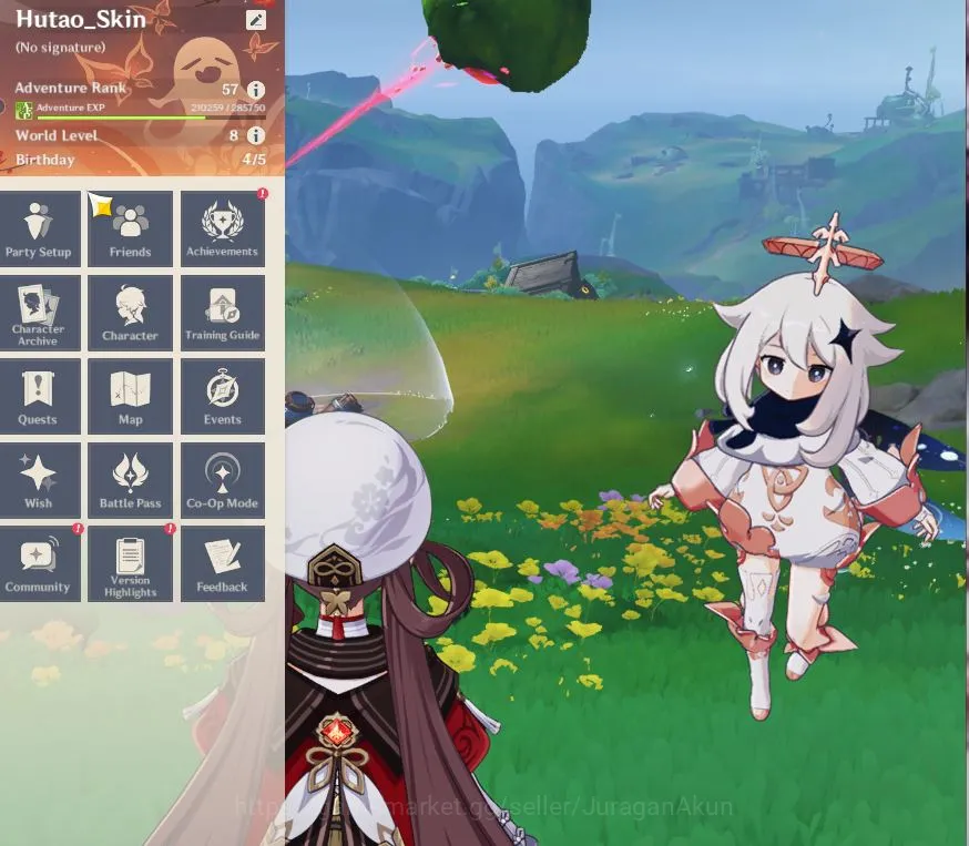 Genshin Impact Mid Game ASIA|AR 57|HuTao Skin|11 Limited +5[5* Weapon]|[Ar image 1