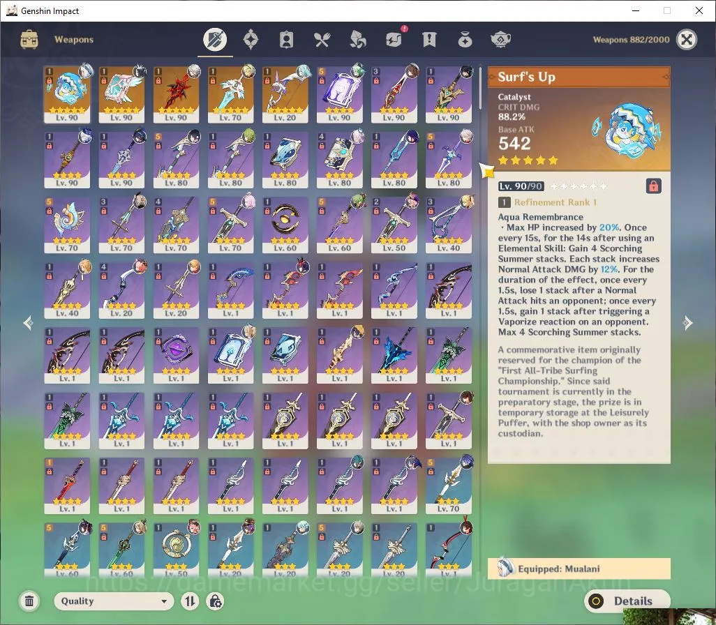 Genshin Impact Accounts Mid Game ASIA|AR 57|HuTao Skin|11 Limited +5[5 4