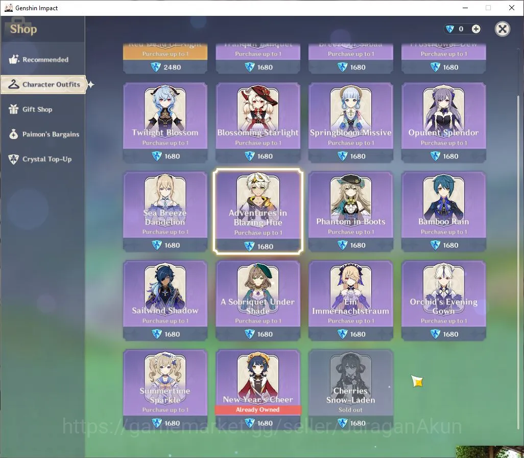 Genshin Impact Accounts Mid Game ASIA|AR 57|HuTao Skin|11 Limited +5[5 9