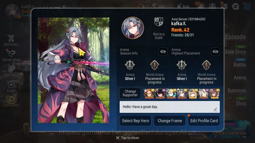 Asia Unverif|13ML (DBSenya,Harsetti,SECeline,etc)31 RGBHero+Limited Frida |Auto Wyvern |Bless On|Poh On|CheckSS|LogStove(ES2145) Epic Seven Mid-Tier Asia Unverif|13ML (DBSenya,Harsetti,SECeline,etc)3 image 1