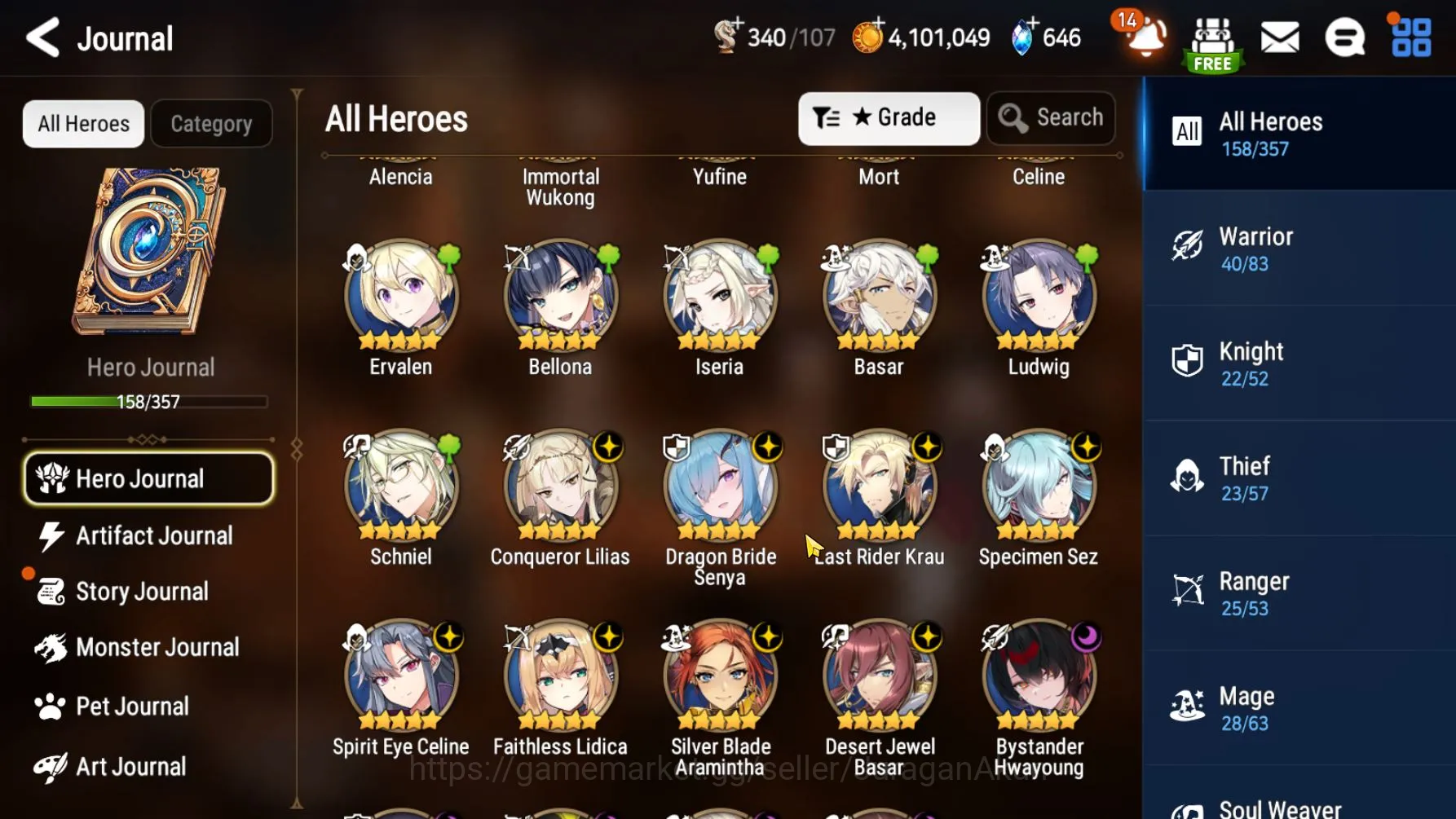Epic Seven Accounts Mid-Tier Asia Unverif|13ML (DBSenya,Harsetti,SECeline,etc)31 RGBHero+Limited Frida |Auto Wyvern |Bless 5