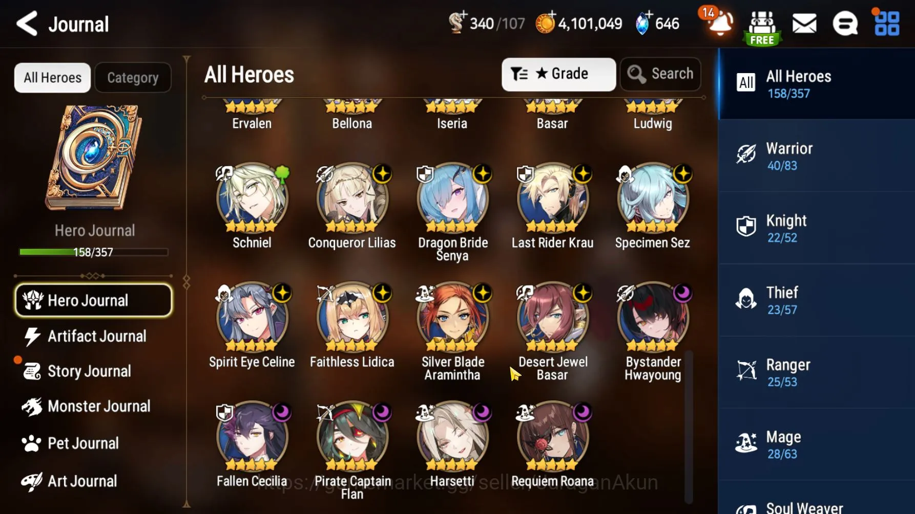 Epic Seven Accounts Mid-Tier Asia Unverif|13ML (DBSenya,Harsetti,SECeline,etc)31 RGBHero+Limited Frida |Auto Wyvern |Bless 6