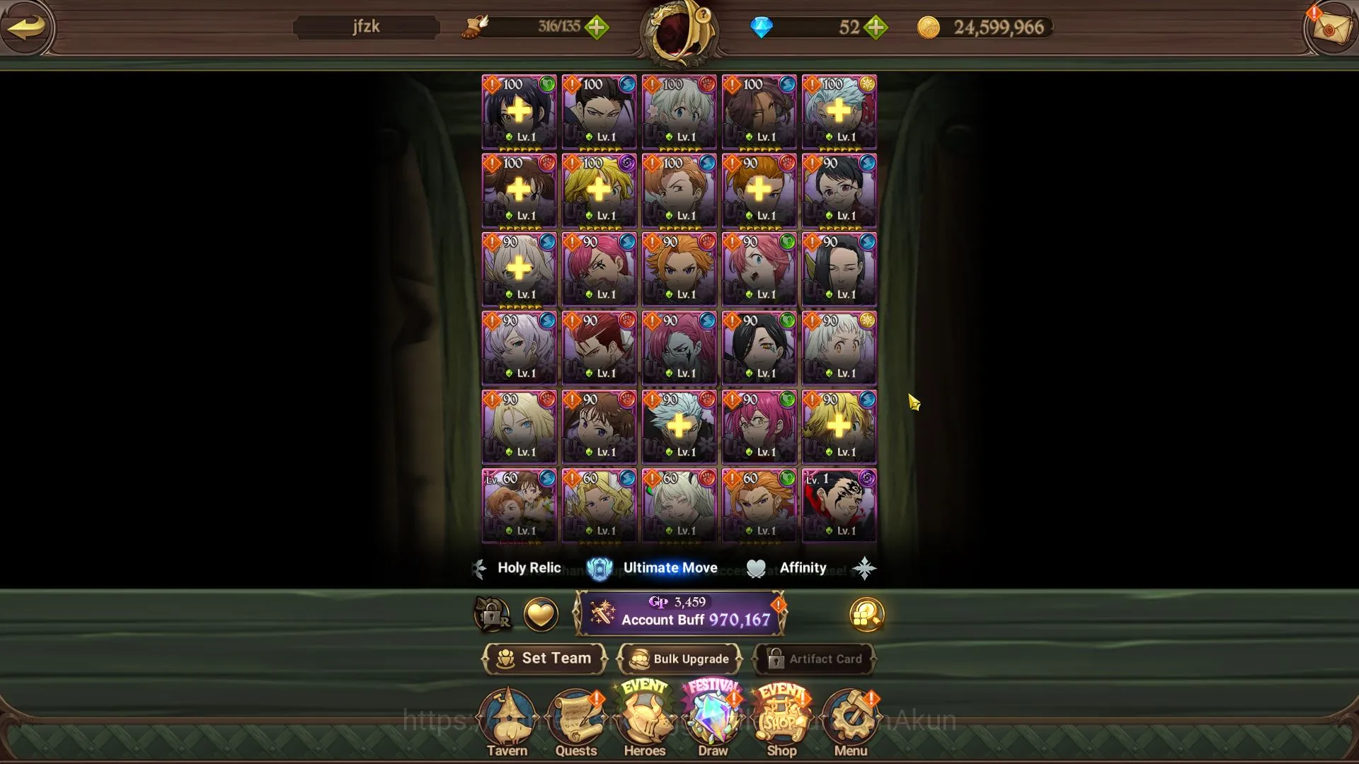 The Seven Deadly Sins: Grand Cross Accounts Starter Global | Starter | 970K CC,Ch2 | 7 UR 2