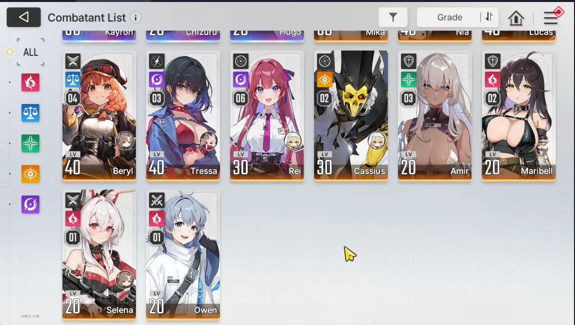 Chaos Zero Nightmare Accounts GLOBAL Lv 43|9 SSR(ChizuruM1,YukiM1,KhalipeM1,Rin,Hugo,Kayron,Etc 4