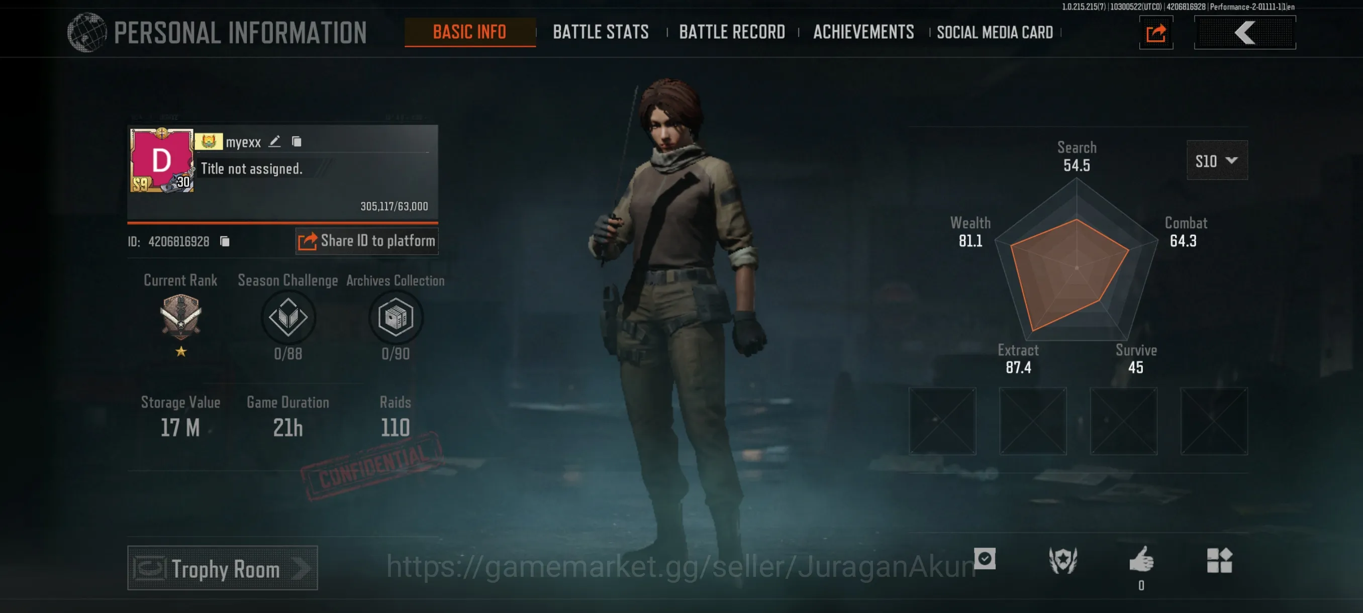 Arena Breakout Mid-Tier [MOBILE]SV 17M|CV 16,1M |BMachete,AKS-74U,Groza,Fa image 1
