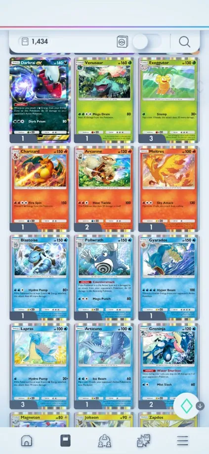 Pokémon TCG Pocket Accounts 1434 Cards |3 Crown (2 Mewtwo Crown & Mew Crown) + image 2