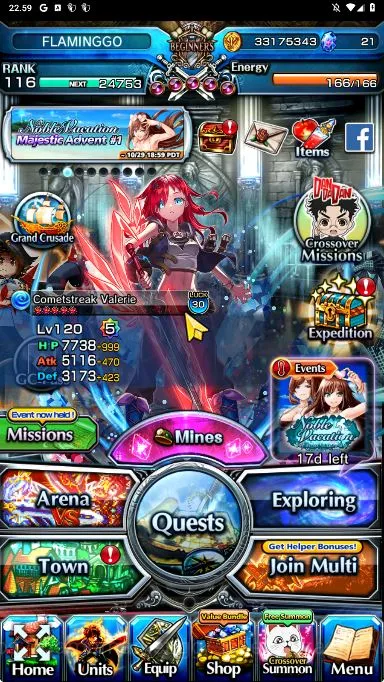 Grand Summoners Starter Global|Rank 116|10 Ascend [Houka,CValeriaTW,FernTW image 1