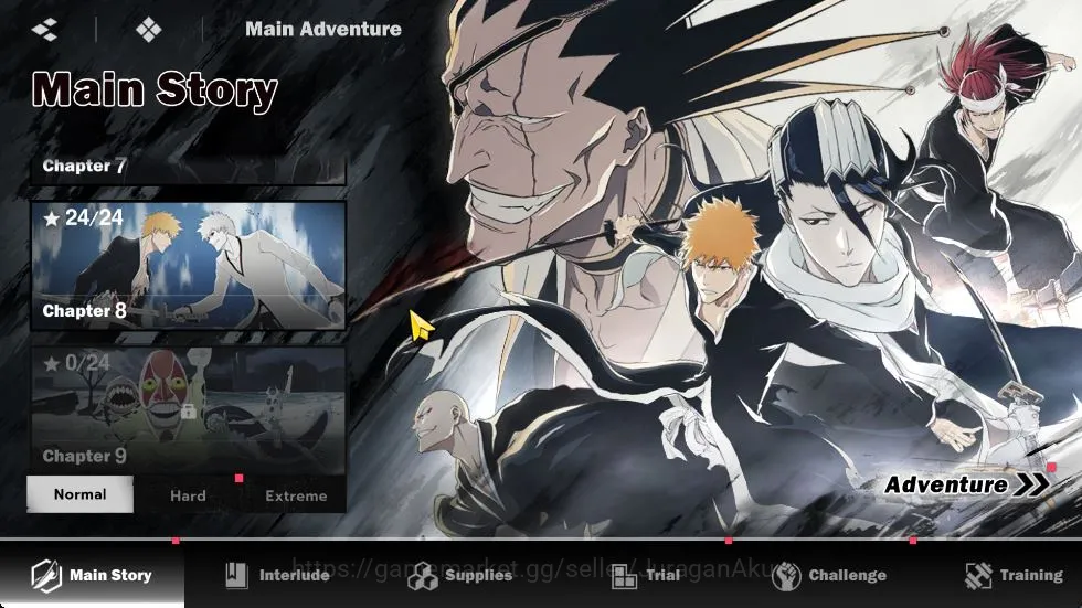 BLEACH: Soul Resonance Accounts NuverseSEA|Lv55|6 SSR [(Toshiro,Urahara,Aizen,Byakuya,Ikkaku)+Sign,Yoruichi]+11 5