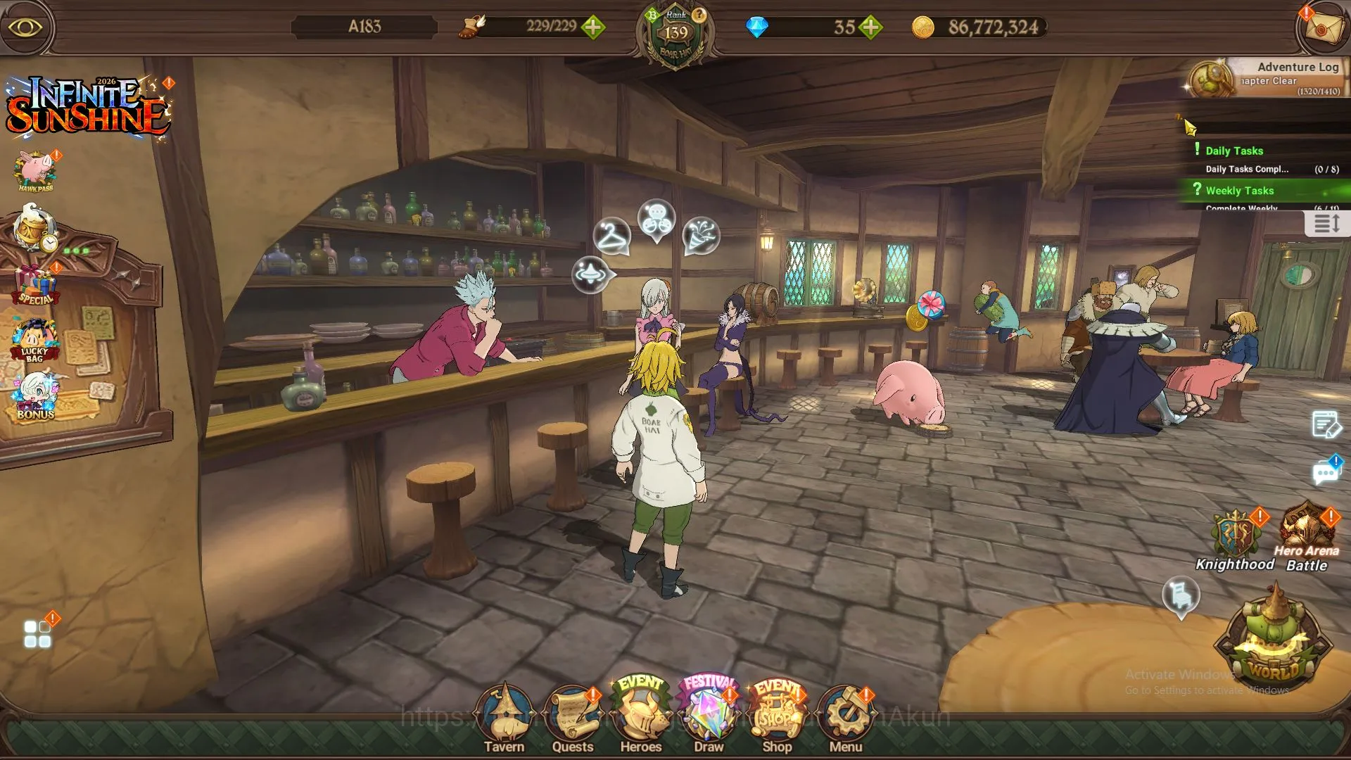 The Seven Deadly Sins: Grand Cross Accounts Asia|7M CC|8 LR+8 UR+Many Collab|Elizabeth5/6,Beli image 1