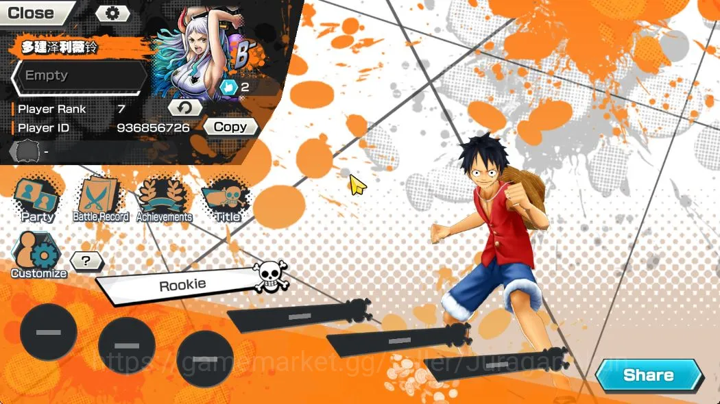 One Piece Bounty Rush Accounts Mid-Tier Global|5 META Extreme [The Four Emperors Luffy,Yamato,Kuzan,Kid and