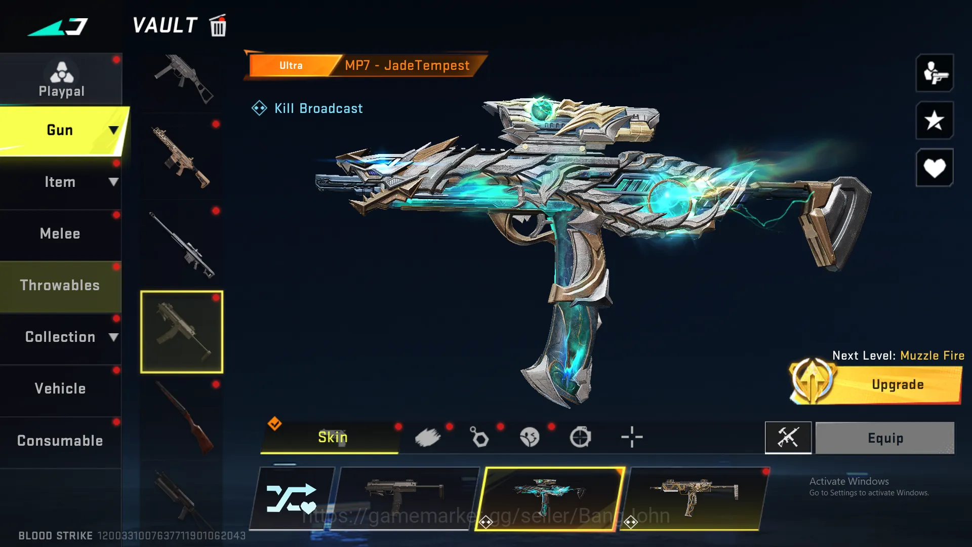 Blood Strike Accounts Others "MP5 Legend | M700 Legend | AR97 Legend | MCX Eva |  FAL Ultra | Galil Ultra | RPK Limit 10